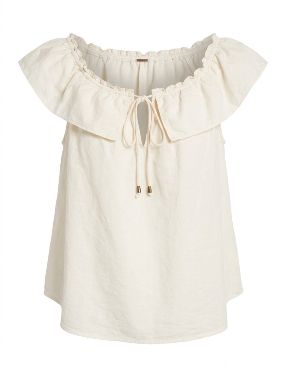 Free People Far Out Ruffle Poplin Top - size XS 🌟